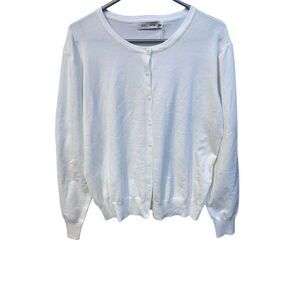 Grace Karin Women's 3XL White Cardigan Sweater Long Sleeve Button Down